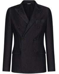Dolce & Gabbana - Tailored Double-Breasted Jacket With Classic Lapel - Lyst
