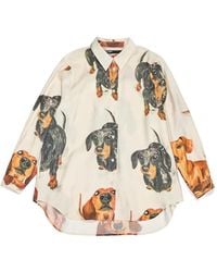 Bimba Y Lola - Dog Print Collared Top - Lyst