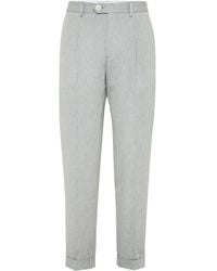 Brunello Cucinelli - Plooibroek Met Toelopende Pijpen - Lyst