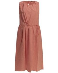 Apuntob - Gingham-Check Sleeveless Midi Dress - Lyst