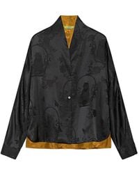 Shanghai Tang - Chubby Flower Jacquard-Woven Blouse - Lyst
