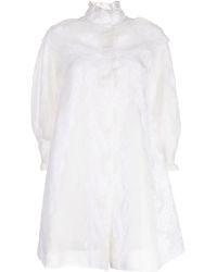 Shiatzy Chen - Lace Organza Single-Breasted Coat - Lyst