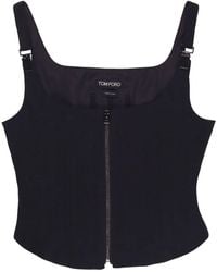 Tom Ford - Zip-Up Corset Tank Top - Lyst