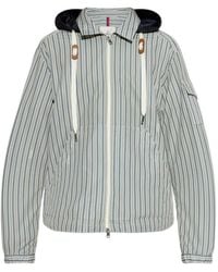 Moncler - Havas Striped Poplin Shirt Jacket - Lyst
