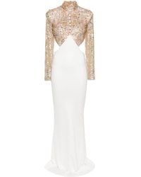 Elisabetta Franchi - Sequin-embellished Maxi Dress - Lyst