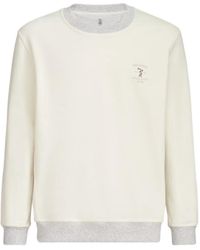 Brunello Cucinelli - Logo Cotton Sweatshirt - Lyst