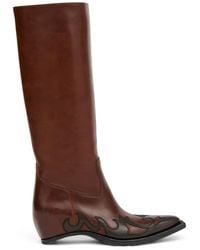 Maison Margiela - Heel-Less Western Knee Boots - Lyst