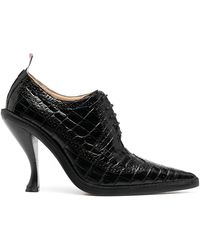Thom Browne - Crocodile-Effect Longwing Heeled Brogues - Lyst