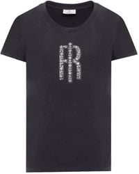 Fracomina - Rhinestone-Embellished Logo T-Shirt - Lyst
