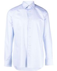 Zegna - Classic-collar Poplin Cotton Shirt - Lyst