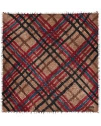 Faliero Sarti - Cosimo Check-Pattern Frayed Scarf - Lyst