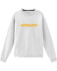 Woolrich - Logo-Embroidered Cotton Sweatshirt - Lyst