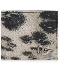 Roberto Cavalli - Animal-Print Snake-Plaque Wallet - Lyst