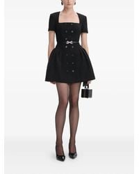 Self-Portrait - Double-Breasted Short-Sleeves Mini Dress - Lyst