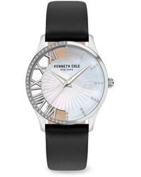 Kenneth Cole - Crystal Bezel Skeleton 36Mm Watch - Lyst