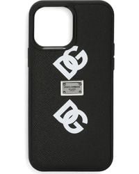 Dolce & Gabbana - Leather Logo Iphone 13 Pro Max Case - Lyst