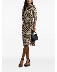 Ralph Lauren - Midi-Hemdkleid mit Zebra-Print - Lyst