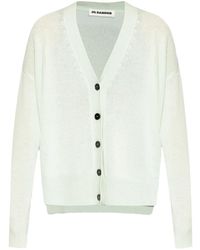 Jil Sander - ドロップショルダー カシミアカーディガン - Lyst