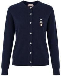 N°21 - Pearl-Brooch Wool Cardigan - Lyst