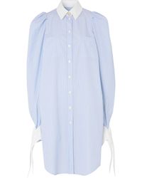 Burberry Striped Shirt Dress - Blue
