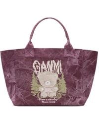 Ganni - Cotton Shopper Tote - Lyst