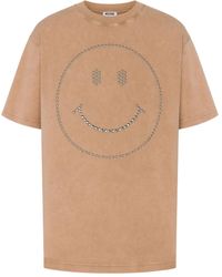 Moschino - Smiley Face Studded Short-Sleeve T-Shirt - Lyst