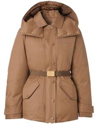 Burberry - Logo-embroidered Hooded Jacket - Lyst