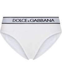 Dolce & Gabbana - Logo-waistband Ribbed Briefs - Lyst