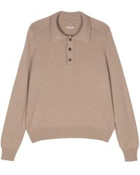 Bode - Knitted Cashmere Polo Shirt - Lyst
