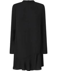 Pinko - Sleek Midi Dress With Ruffle Hem Detail - Lyst