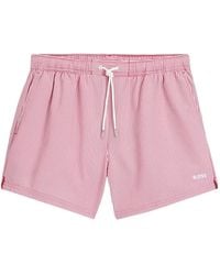 BOSS - Velvetfish Striped Swim Shorts - Lyst