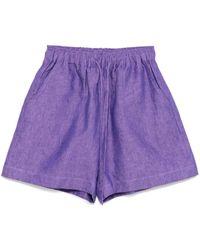 Bambah - Short En Lin À Taille Nouée - Lyst
