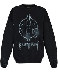 Balenciaga - Logo-Print Sweatshirt - Lyst