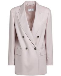 Max Mara - Double-Breasted Wool, Mohair And Silk Blazer - Lyst