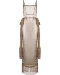 Bode - Robe longue à détail d'écharpe - Lyst