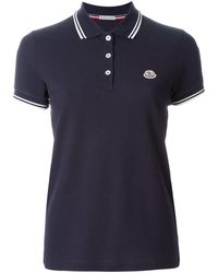 Moncler Polo à logo brodé sur la poitrine - Noir