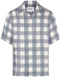 Jil Sander - Check-Pattern Short-Sleeve Shirt - Lyst