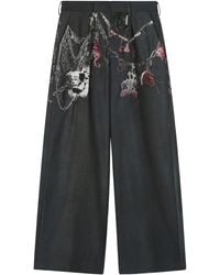 Doublet - Straight Broek Met Borduurwerk - Lyst