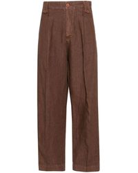 Costumein - Cropped Linen Trousers - Lyst