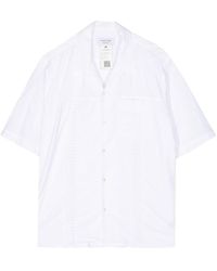 Marine Serre - Lace-detail Cotton Shirt - Lyst