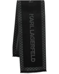 Karl Lagerfeld - Monogram-Pattern Scarf - Lyst