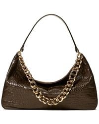 Twinset - Liliane Crocodile-Effect Chain Shoulder Bag - Lyst