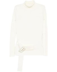 SIMONA CORSELLINI - Belted Ribbed-Knit Sweater - Lyst