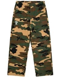 Aape By A Bathing Ape - Camouflage-Print Logo-Print Track Pants - Lyst