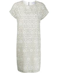 Harris Wharf London Robe droite à manches courtes - Multicolore