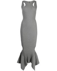 ANDREADAMO - Cut-Out Ribbed Midi Dress - Lyst