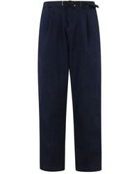 White Sand - Pleated-Front Cotton Trousers - Lyst