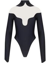 Mugler - High-Neck Bodysuit - Lyst