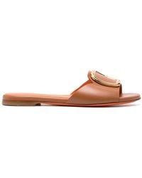 Santoni - バックル レザーサンダル - Lyst