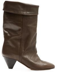 Isabel Marant - Dalby Leather Ankle Boots - Lyst